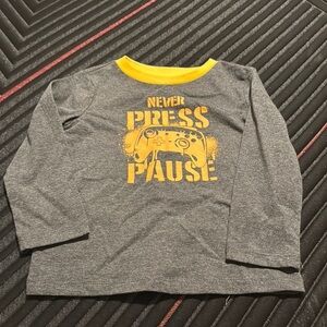 Kids Gray and Yellow Gaming Shirt